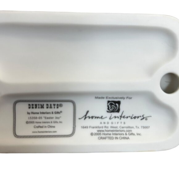 Home Interiors 2005 Denim Days Easter Joy Debbie Danny Porcelain Figurine - Picture 7 of 8